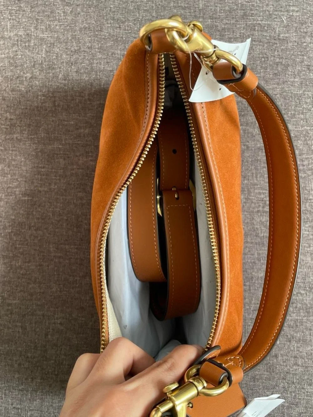 New Coach Juliet Suede Shoulder Bag
